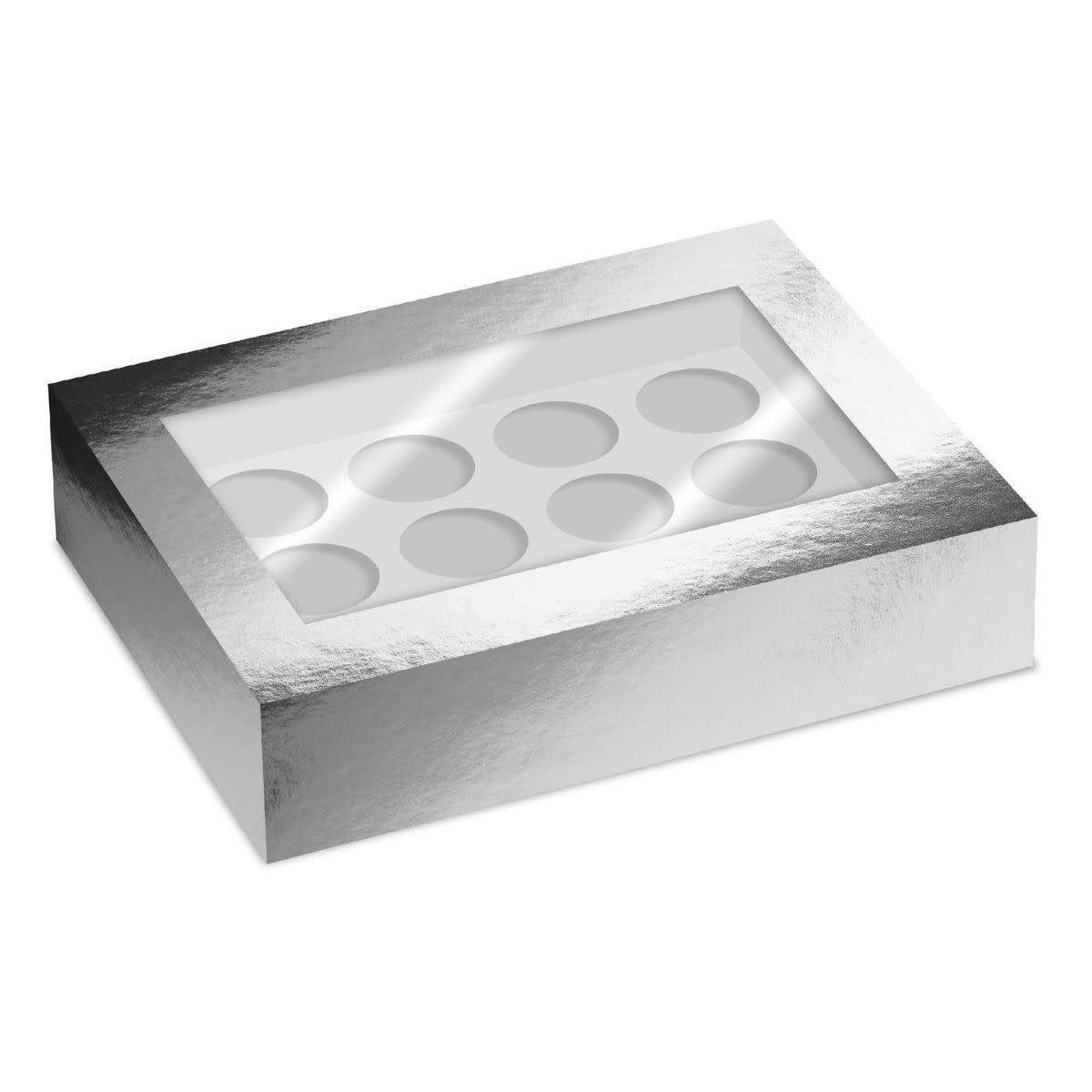 Simply Making Simply Making Cupcake Box Venster Zilver Metallic 12 pk/2
