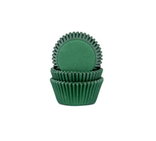 House of Marie House of Marie Mini Baking Cups donker groen pk/60