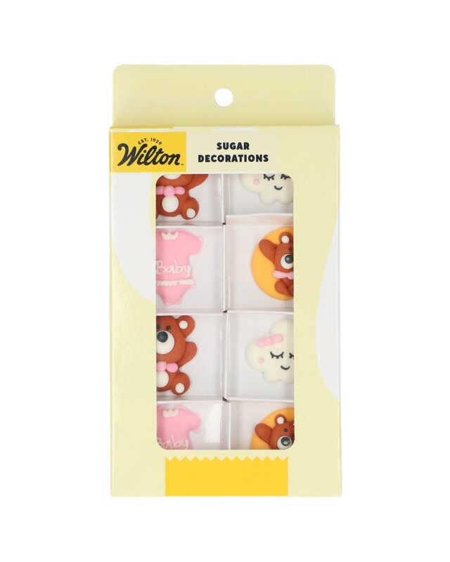 wilton Wilton Suikerdecoraties Baby Roze set/8