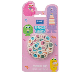 PME Sprinkle Charms Oogjes Gekleurd 25g
