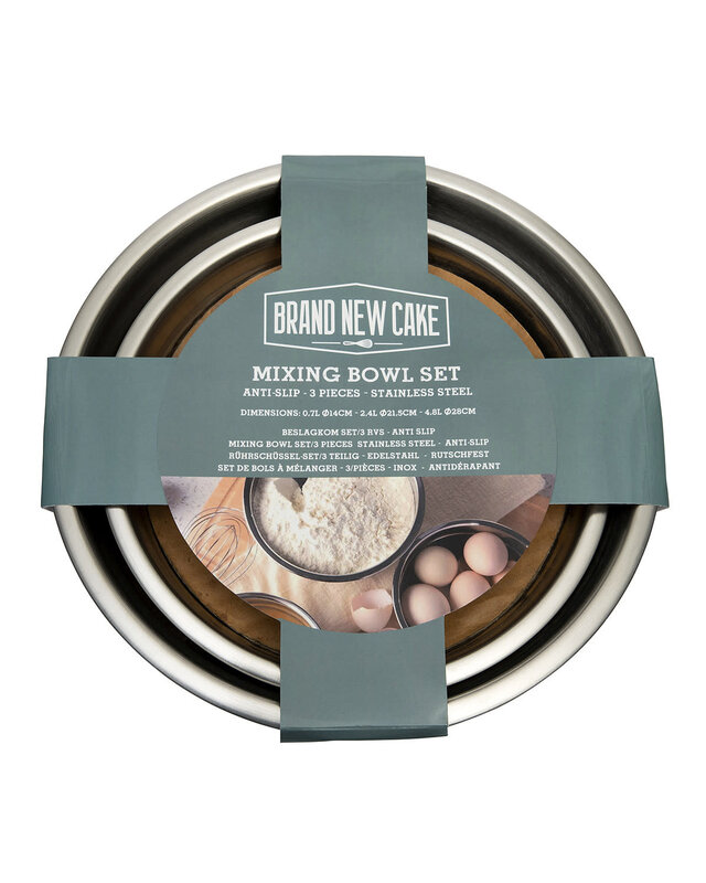 Brand New Cake Beslagkom RVS Anti-Slip Set/3