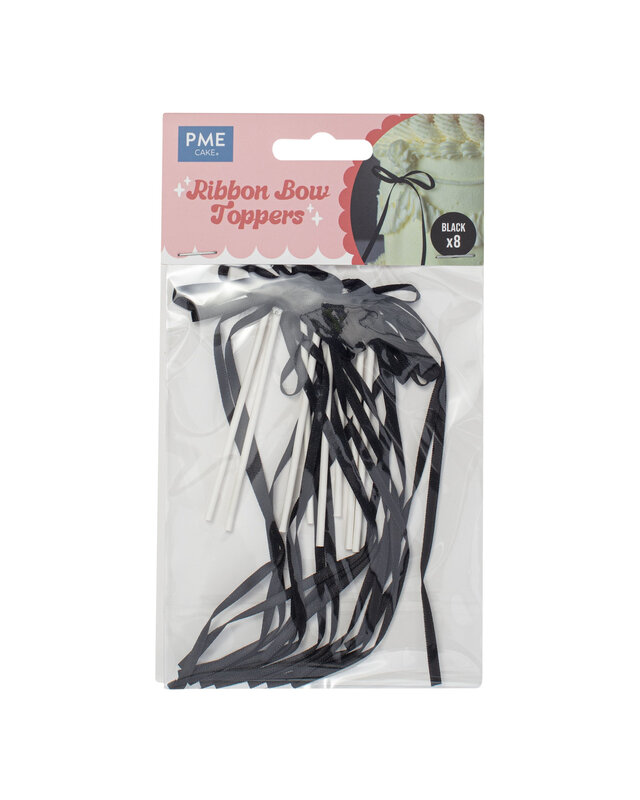PME PME Taarttopper Bow zwart 8st.