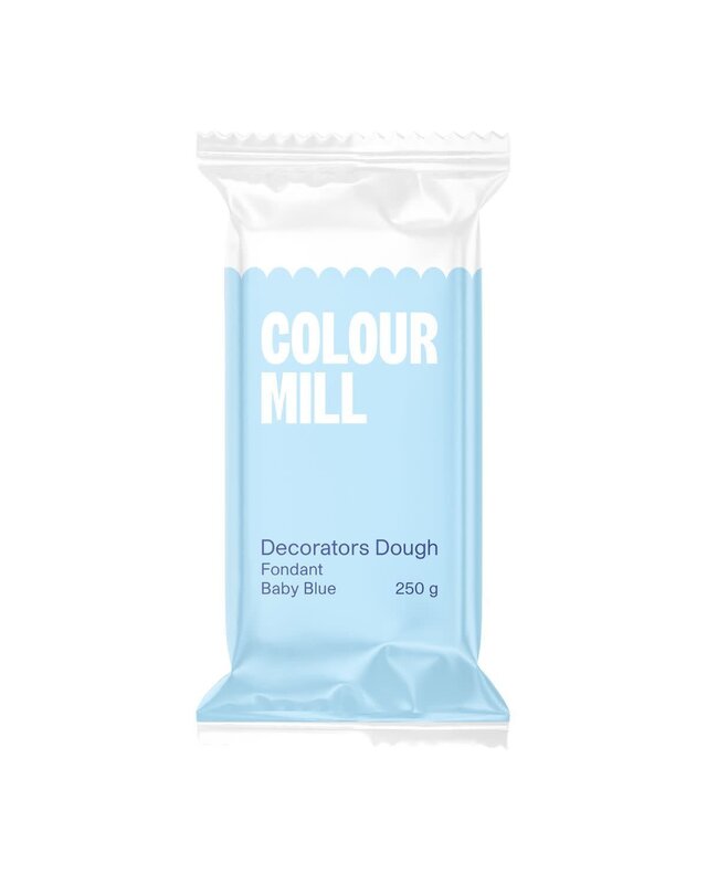 colour mill Fondant Decorators Dough Baby Blauw 250g