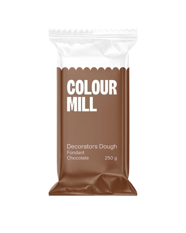 colour mill Fondant Decorators Dough chocolade bruin 250g