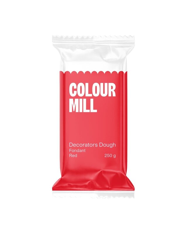 colour mill Fondant Decorators Dough rood 250g