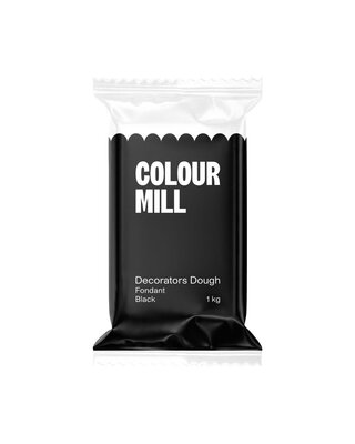 colour mill Fondant Decorators Dough Zwart 1kg