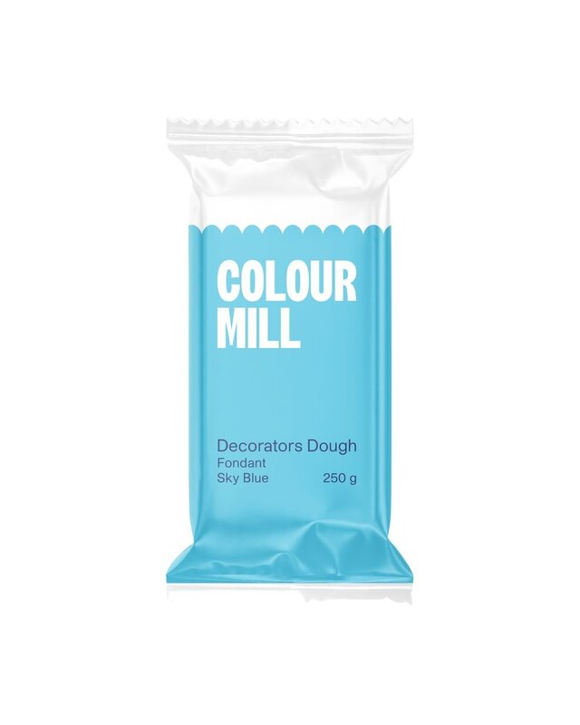 colour mill Fondant Decorators Dough sky blauw 250g