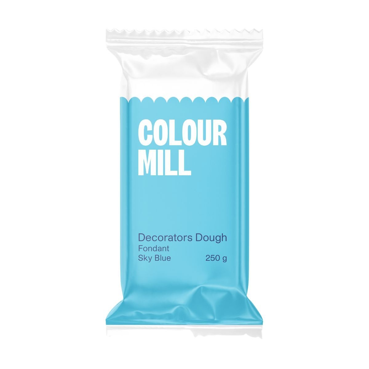 colour mill Fondant Decorators Dough sky blauw 250g