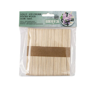 Brand New Cake Lolly / IJsstokjes Hout 11cm 50st.