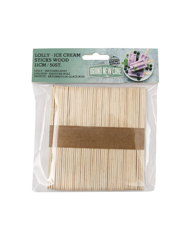 Brand New Cake Lolly / IJsstokjes Hout 11cm 50st.