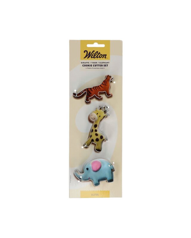 wilton Koekjesuitsteker Giraf - Tijger - Olifant set/3