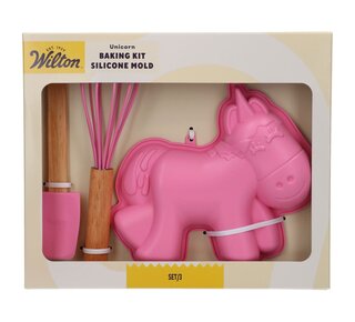 wilton Wilton Baking Kit Silicone Mal Unicorn Set/3