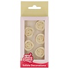 FunCakes Fondant Decoratie Rozen Wit Set/6