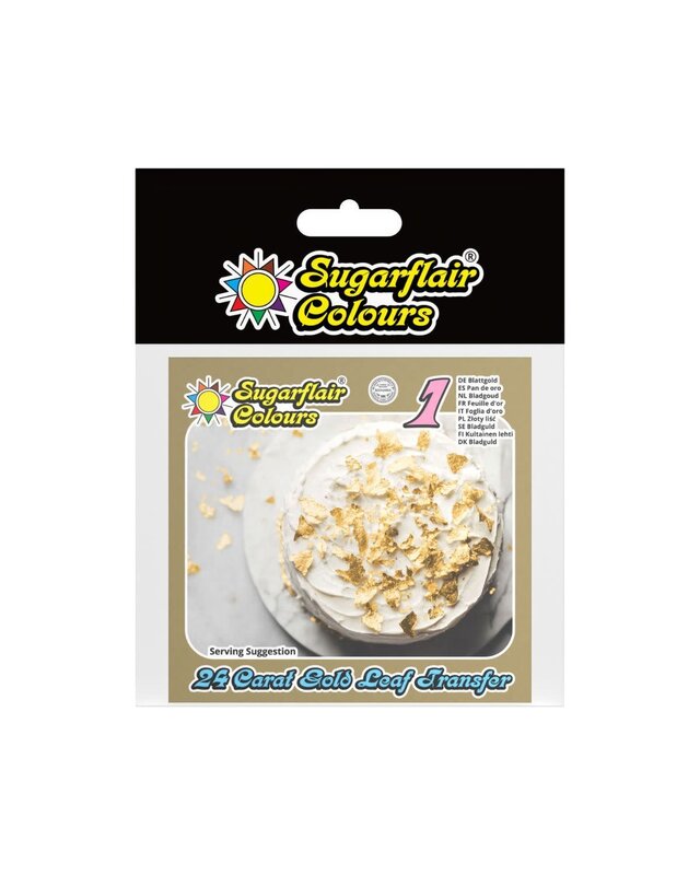 Sugarflair Eetbaar Blad goud 24 carat 1 sheet