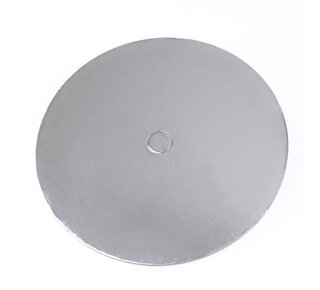 loyal Cake Board Geperforeerd  Rond  Zilver 18cm p/s