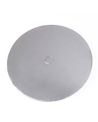 loyal Cake Board Geperforeerd  Rond  Zilver 18cm p/s