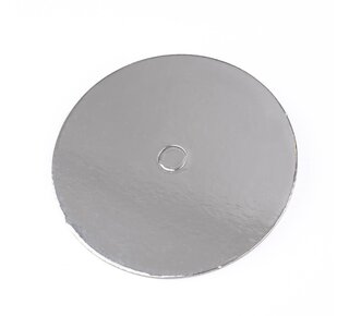 loyal Cake Board Geperforeerd  Rond  Zilver 15cm p/s
