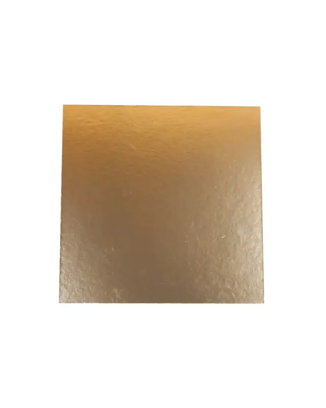 Brand New Cake Taartkarton Vierkant Goud/Zwart 20x20cm