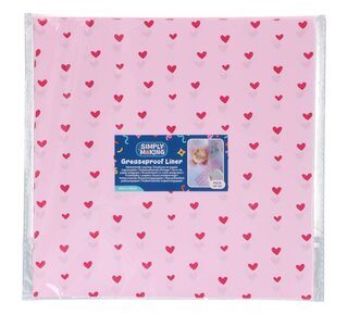 Simply Making Bento Box Liner Pink Hearts 25x25 cm pk/50