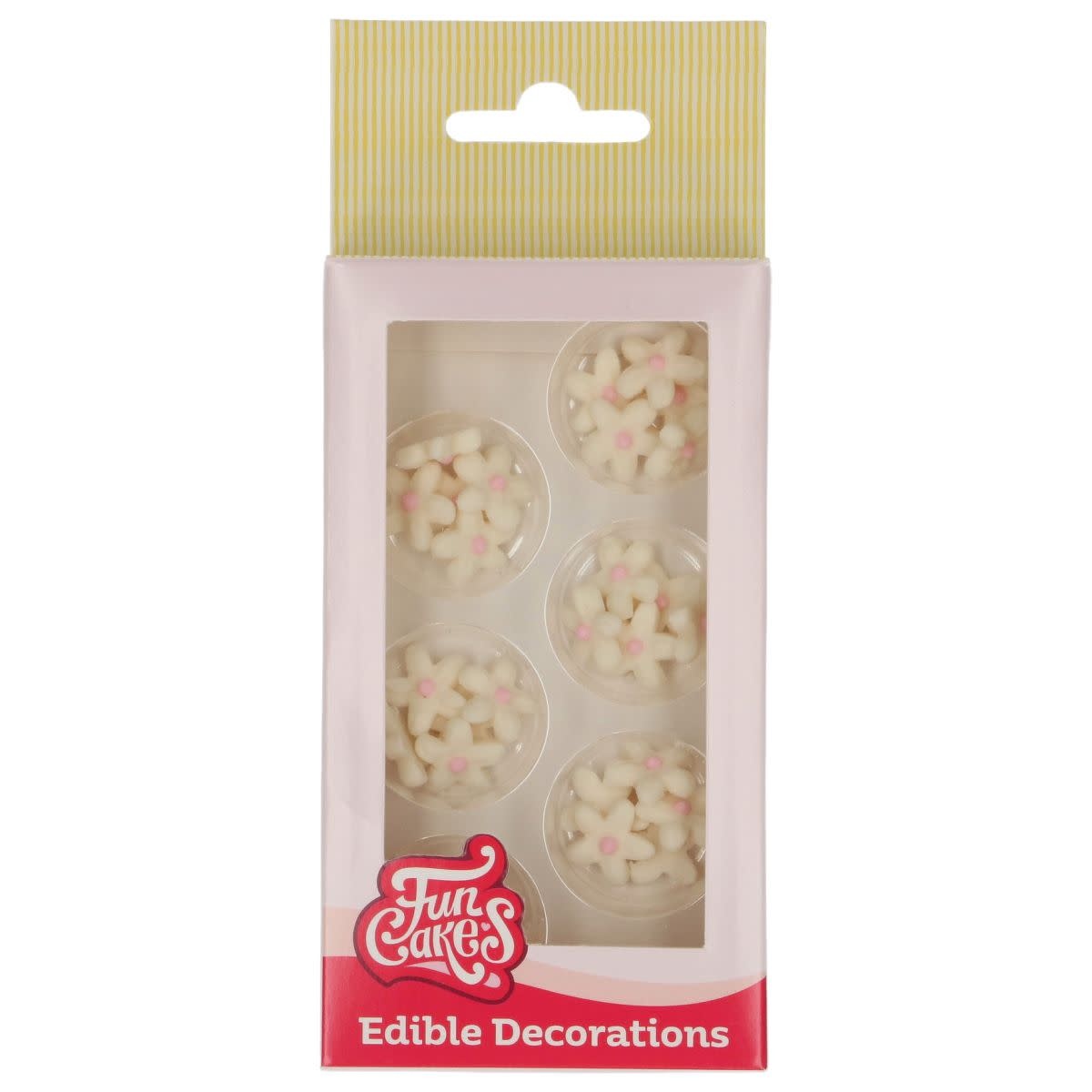 Funcakes Suiker decoratie  Chrysanthemum  Wit / licht roze  - White/Light Pink set/30