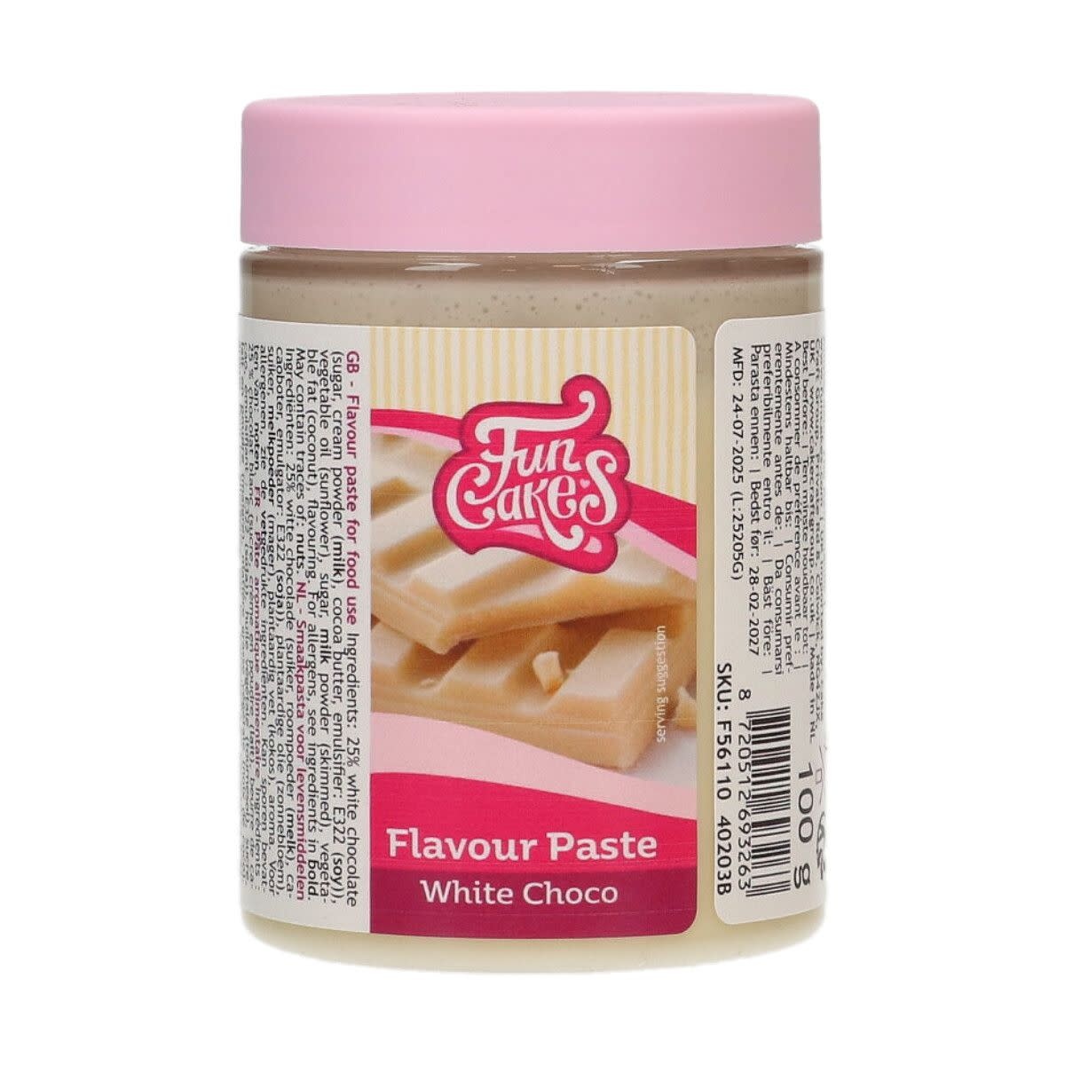 Funcakes Smaakpasta -Witte Choco- 100g