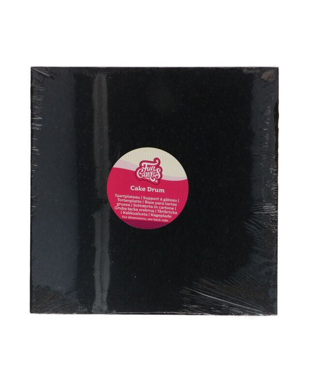 Funcakes FunCakes Cake Drum Vierkant 30,5cm -Zwart-
