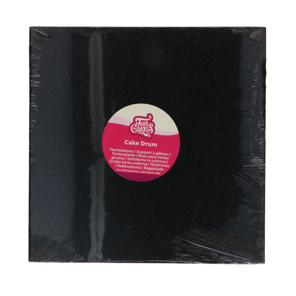 Funcakes FunCakes Cake Drum Vierkant 30,5cm -Zwart-