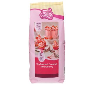 Funcakes Mix voor Enchanted Cream® Strawberry 900g ( Aardbei )