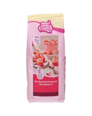 Funcakes Mix voor Enchanted Cream® Strawberry 900g ( Aardbei )