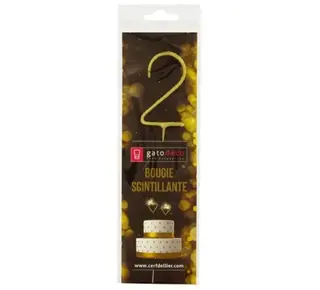 patis decor Vuurwerk Sterretje Goud Cijfer #2