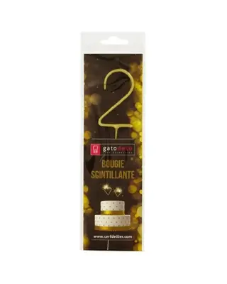 patis decor Vuurwerk Sterretje Goud Cijfer #2