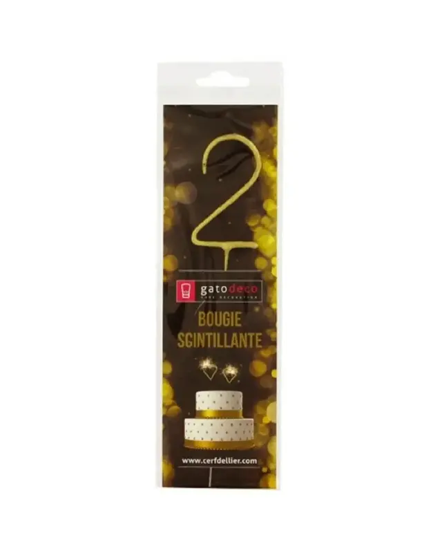 patis decor Vuurwerk Sterretje Goud Cijfer #2