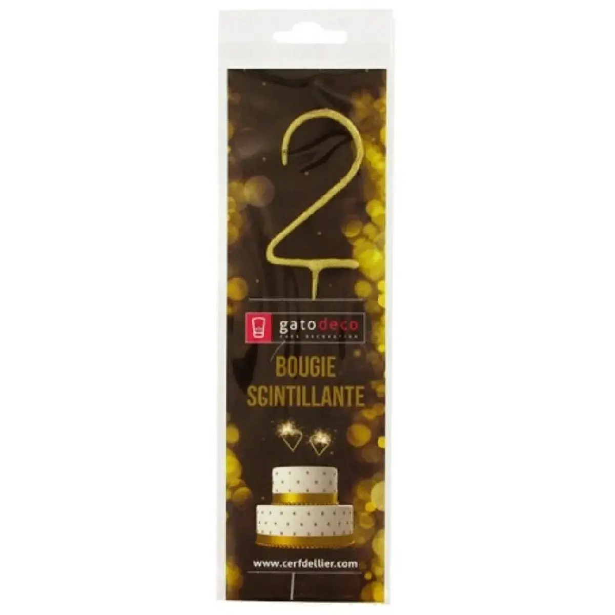 patis decor Vuurwerk Sterretje Goud Cijfer #2