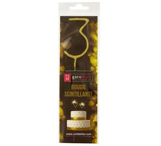 patis decor Vuurwerk Sterretje Goud Cijfer #3