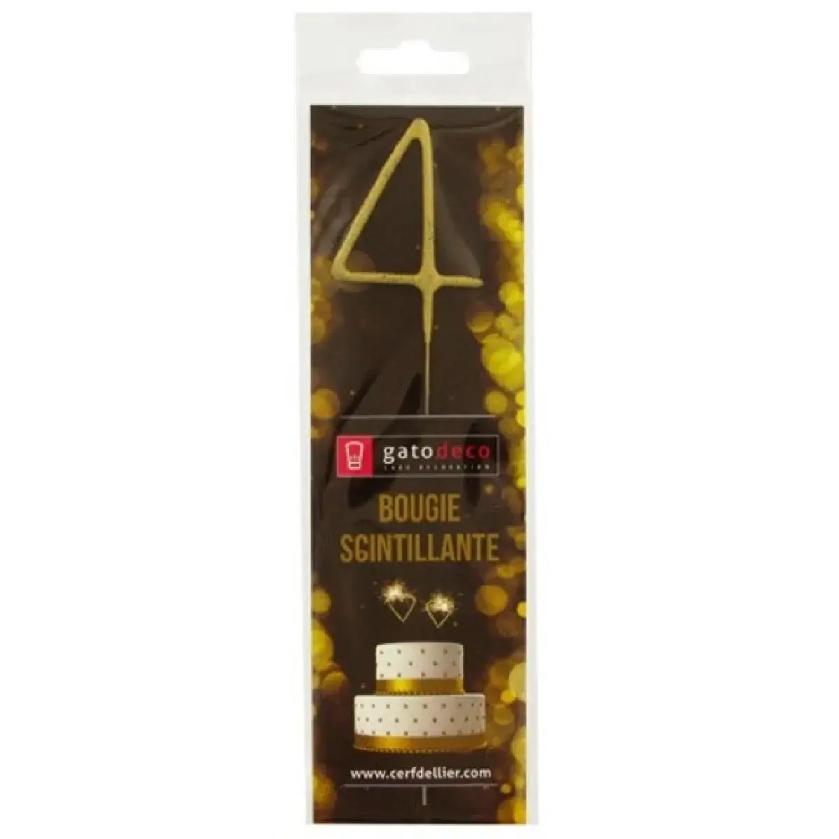 patis decor Vuurwerk Sterretje Goud Cijfer #4