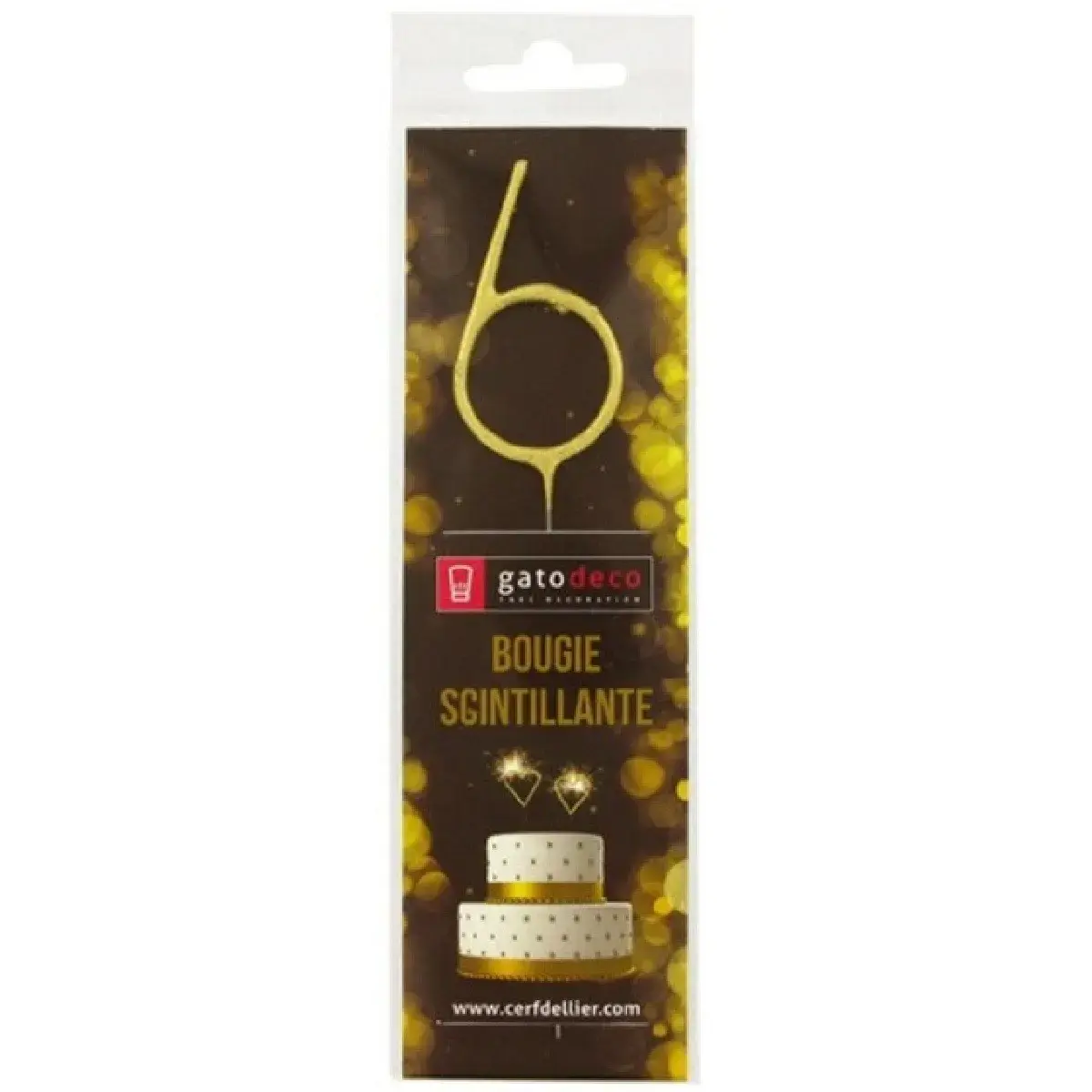 patis decor Vuurwerk Sterretje Goud Cijfer #6