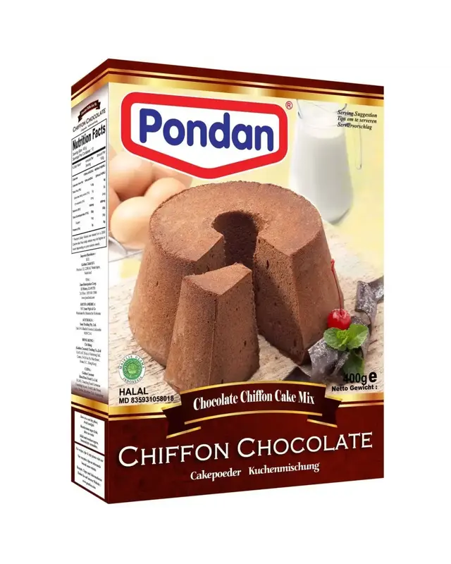 Pondan Cakemix Chiffon Chocolade 400g
