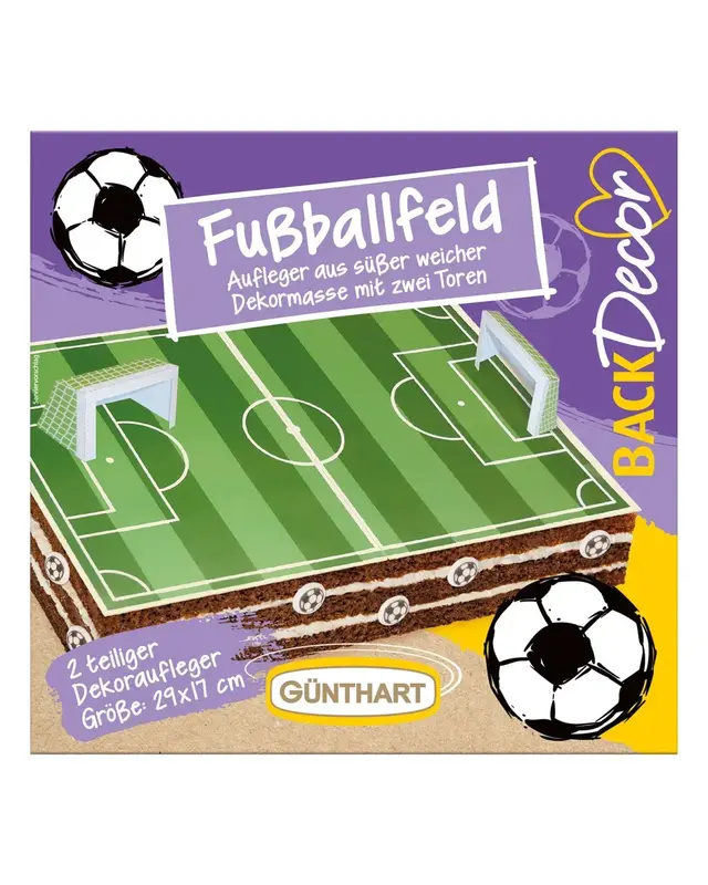 Günthart Fondant Taartbedekking Voetbalveld 29x17cm