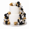 Decoratieve Ballenset Goud, Zilver  & Zwart pk/32