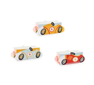 party deco PartyDeco DIY Paper Snack Boxes Cars pk/3