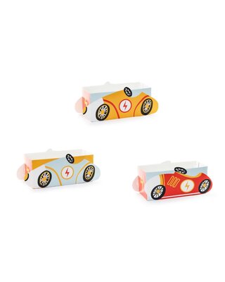 party deco PartyDeco DIY Paper Snack Boxes Cars pk/3