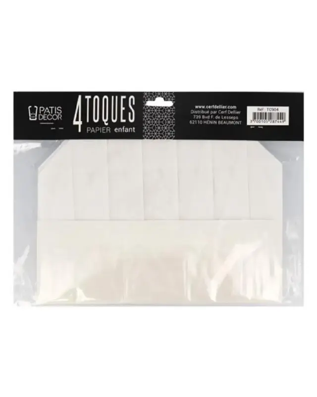 patis decor Koksmuts Papier Kinderen 4st.