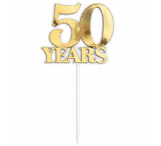 Taarttopper 50 Jaar Goud 11,5x14cm