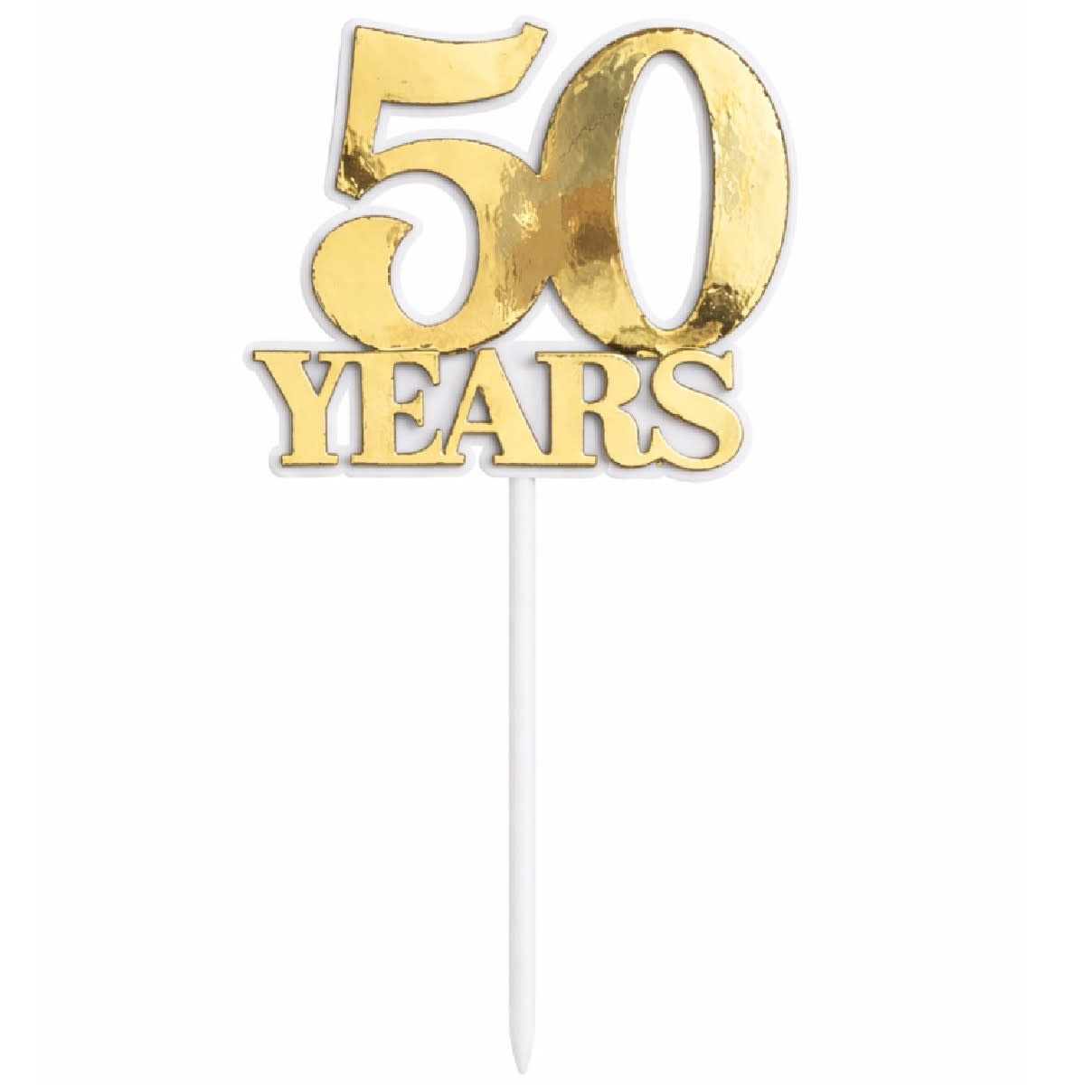 Taarttopper 50 Jaar Goud 11,5x14cm