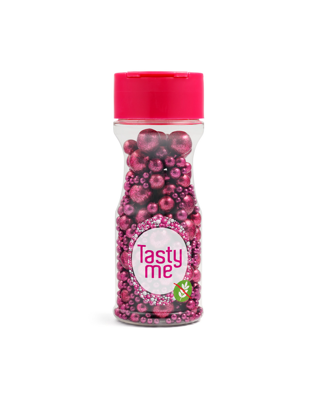 tastyme Metallic Pearls Sprinkles mix Fuchsia 75g - glutenvrij