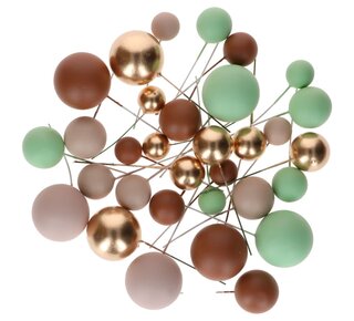 Simply Making Decoratieve Ballenset Aardetinten & Goud pk/32