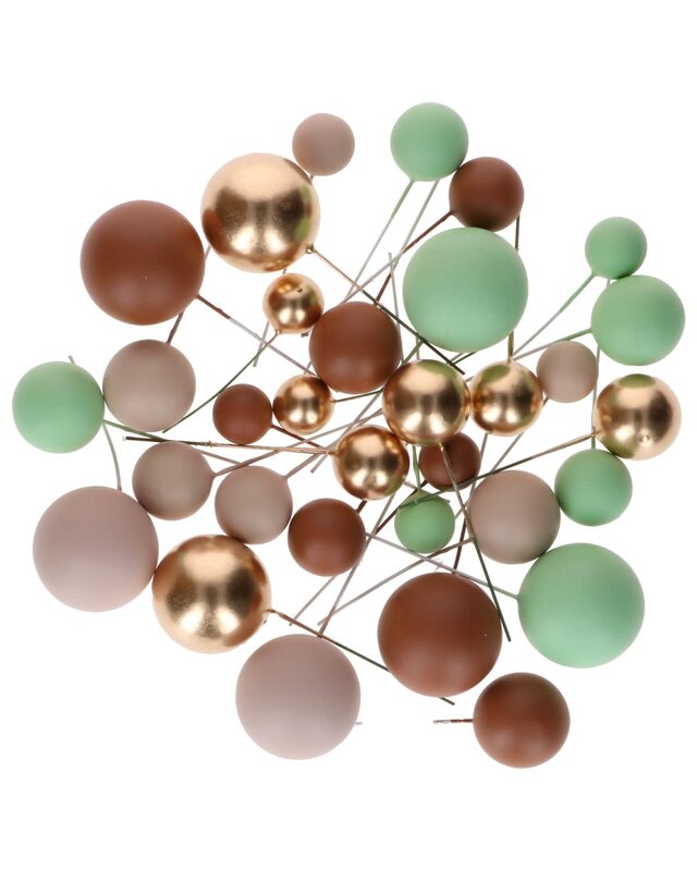 Simply Making Decoratieve Ballenset Aardetinten & Goud pk/32