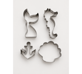 scrapcooking koekjesvormen op ring zeemeermin set4