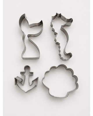 scrapcooking koekjesvormen op ring zeemeermin set4