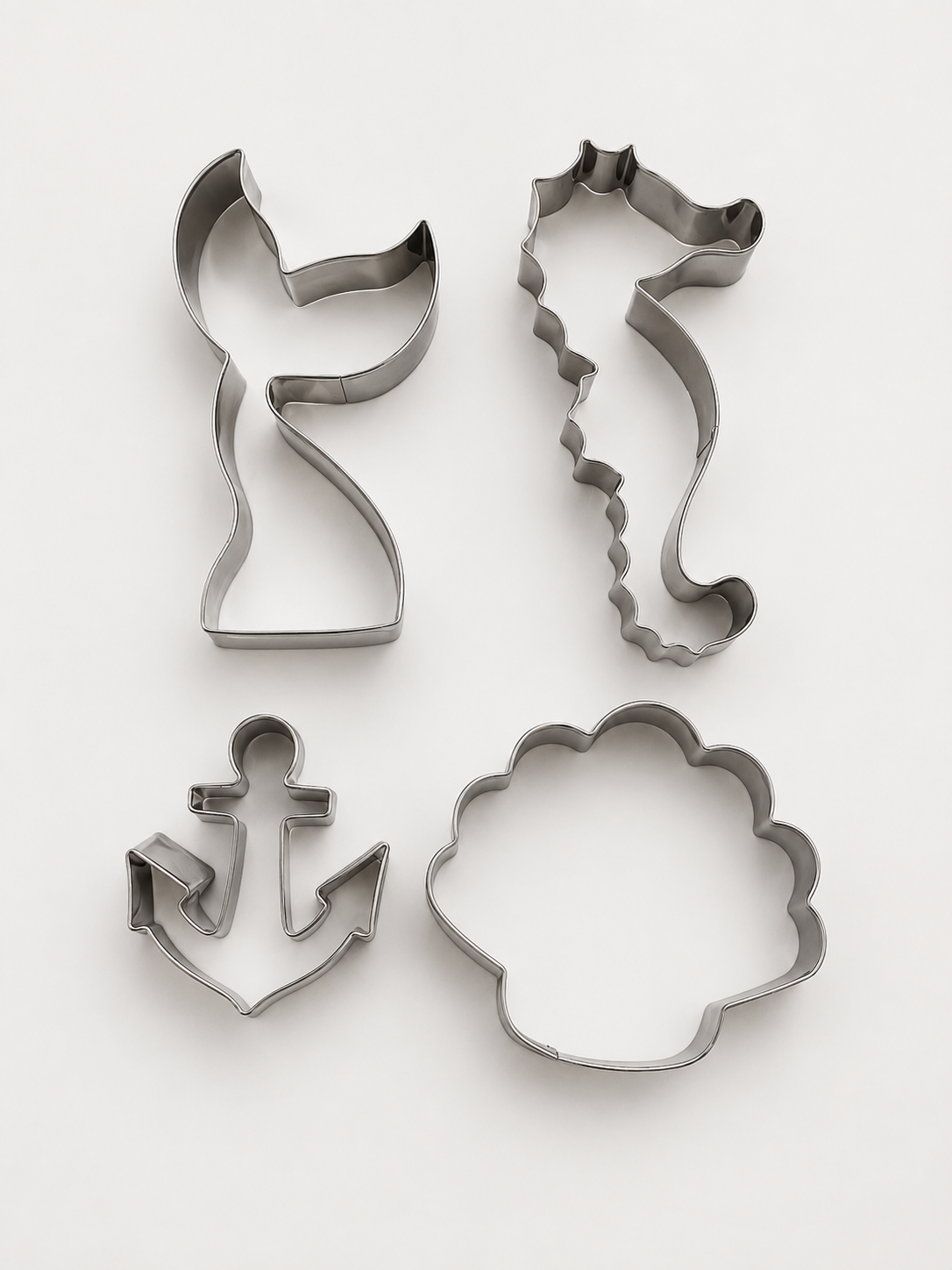 scrapcooking koekjesvormen op ring zeemeermin set4